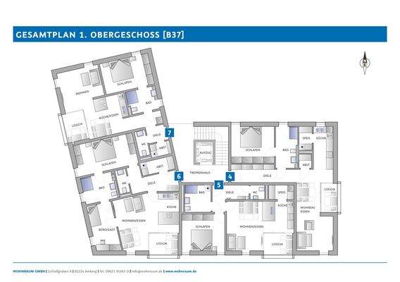 Gesamtplan - 1. Obergeschoss [B37]
