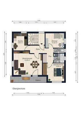 Grundriss Obergeschoss