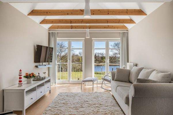 Lounge im Dachgeschoss