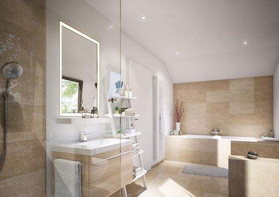 Bad mit bodentiefer Dusche