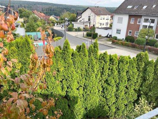 Blick aus dem Schlafzimmer!