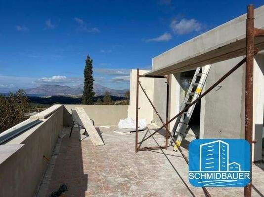 Kreta, Listaros: Im Bau befindliche Villa mit wunderschönem Meerblick und Gästehaus