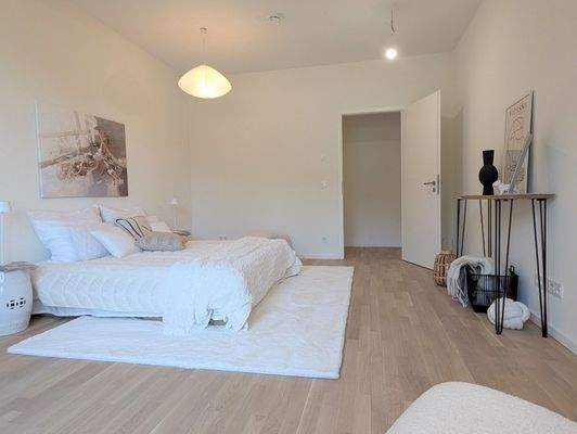 Blick ins Master Schlafzimmer