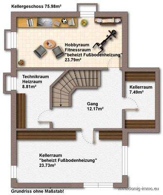 Grundriss KG ohne Maßstab