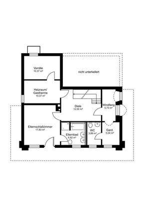 Grundrissplan Erdgeschoss 3b