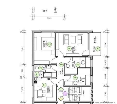 Grundriss 1. OG rechts