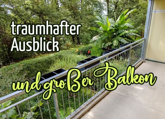 traumhafter Ausblick und großer Balkon