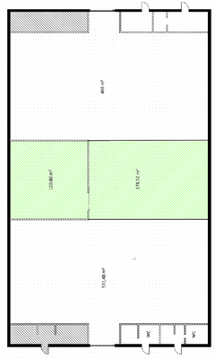 Grün markierte Fläche 