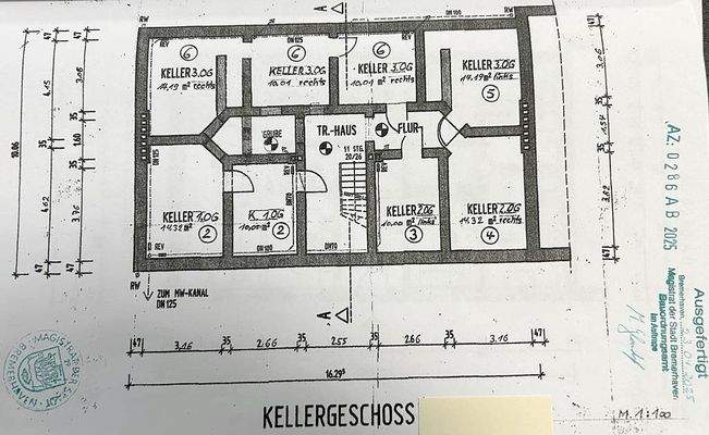 Grundriss Keller