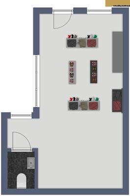 Grundriss Bestand Laden Rückgebäude