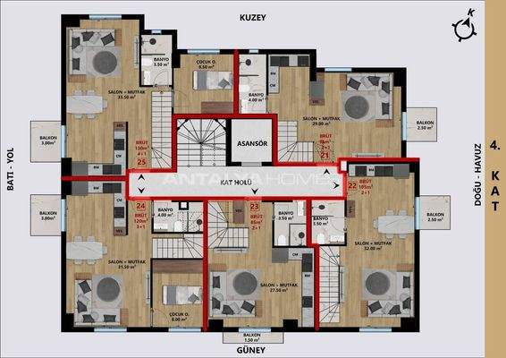 Flats Close to the Coast in Güvenlik, Muratpaşa