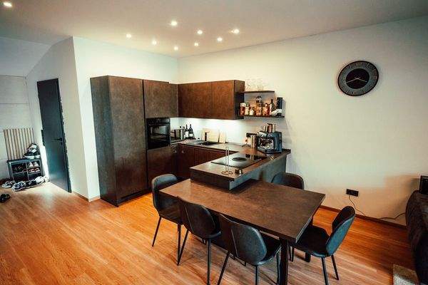 offene Küche mit Essen