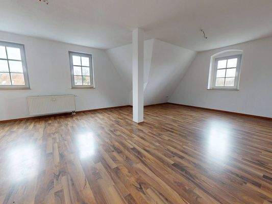 Ansicht II: Wohn- und Esszimmer