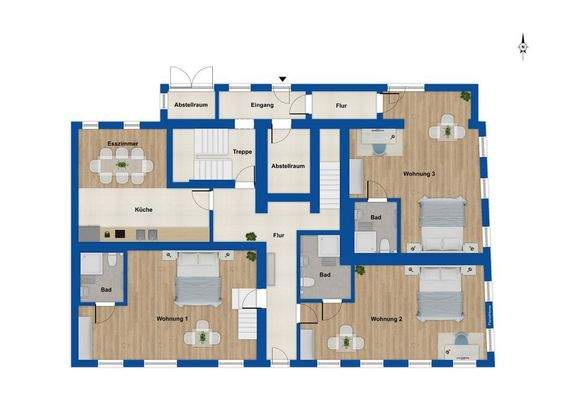 EG Bestandsgbäude - Planung