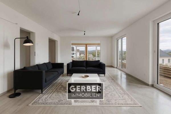 05 Gerber Immobilien - Wohnzimmer, Modern - (KI generiert)