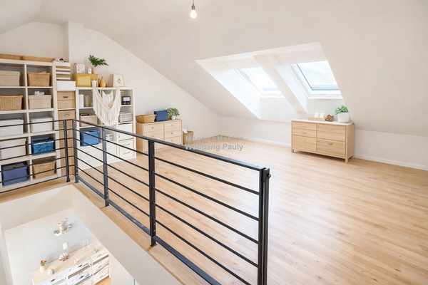 Dach-Studio gestrichen dargestellt