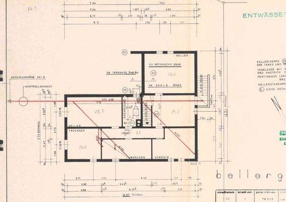Grundriss KG Entwässerung