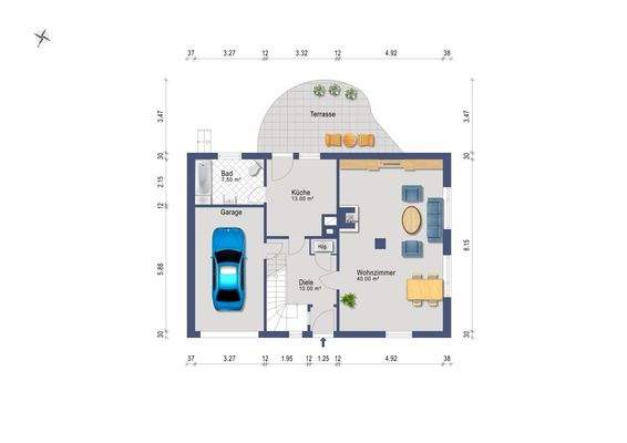 Nebengebäude Erdgeschoss