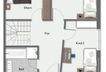 Grundriss Penthouse unteres Stockwerk