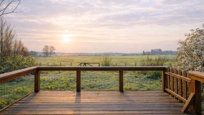 Begehbare Veranda mit Seeblick