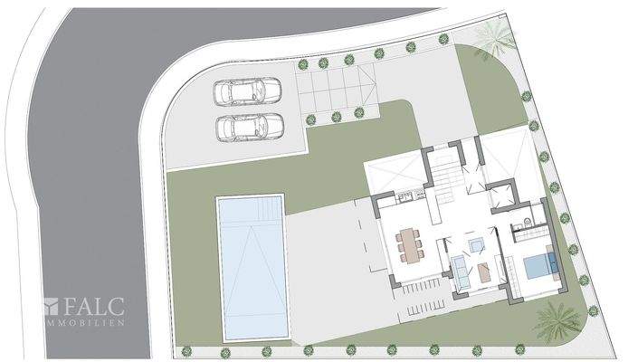 Grundriss der Parzelle