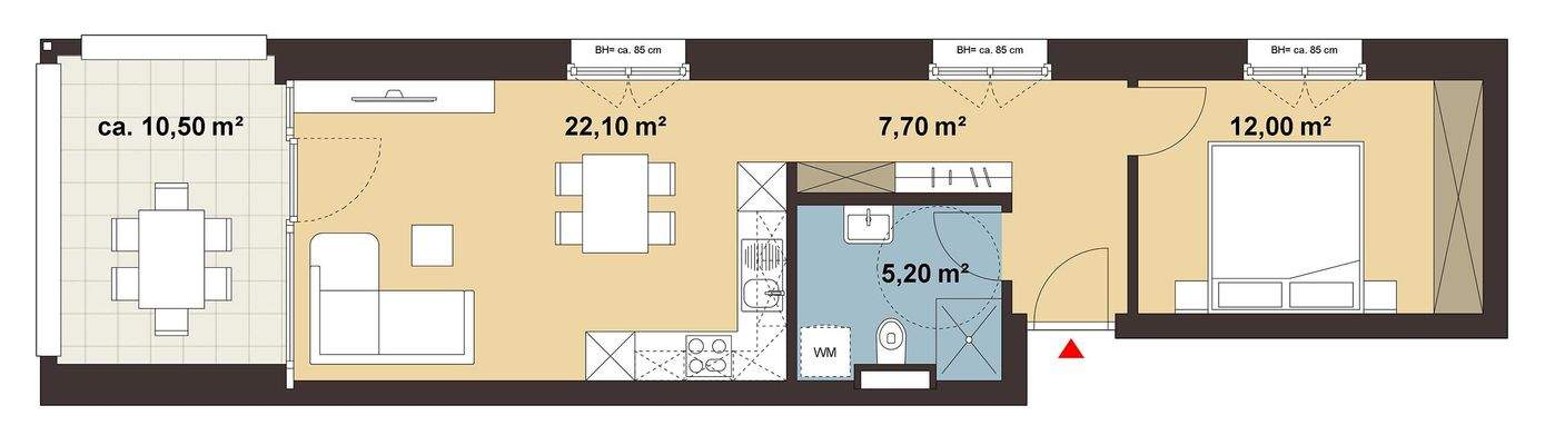 Grundriss Whg 11 Wohnanlage Pappelweg, Lochau