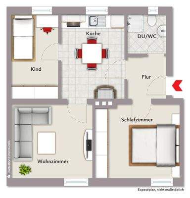 Grundriss für Exposé