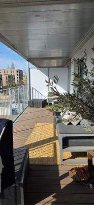 Überdachter Balkon Richtung Westen