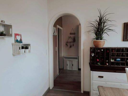 Blick vom Essen Richtung Küche