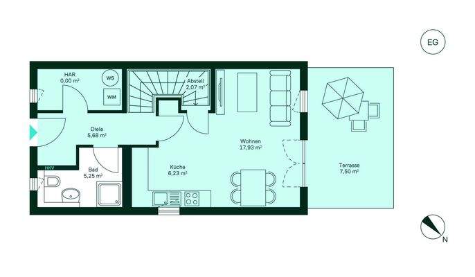 Großzügiges Erdgeschoss mit offener Küche