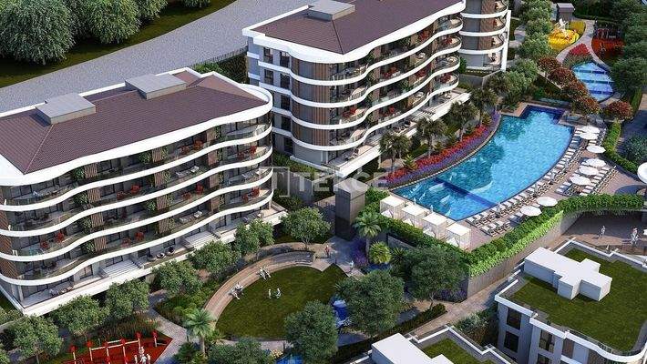 Sea View Apartments in a Complex with Pool in Kuşadası