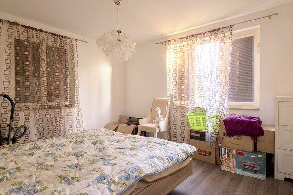 Blick in das Schlafzimmer