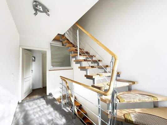 Lichtdurchflutetes Treppenhaus