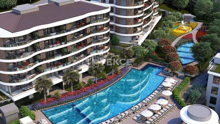 Sea View Apartments in a Complex with Pool in Kuşadası