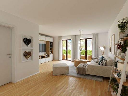 Unverbindliche Visualisierung des Wohnbereichs