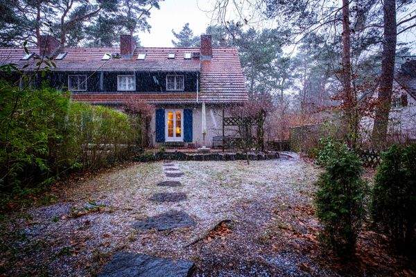 Gartenansicht Schnee