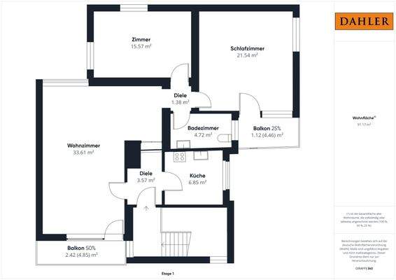 Grundriss Obergeschoss