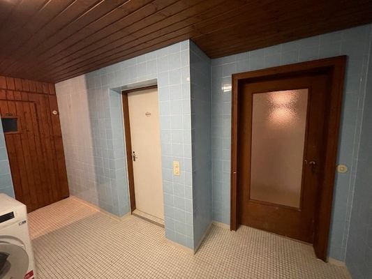 Bei der Sauna
