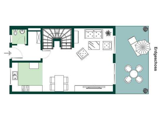 Grundriss Erdgeschoss.