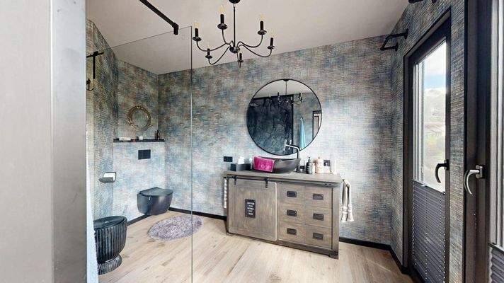 Bad mit Dusche Bootshaus