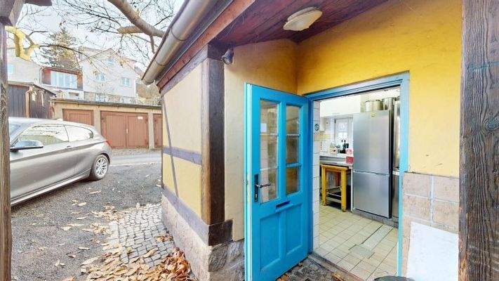 Hintereingang vom Stellplatz