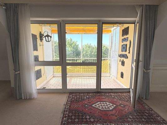 Blick auf den Balkon