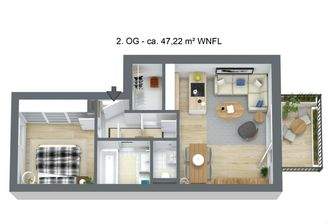 Gaswerkstraße 77 W 9 - 3D-Grundriss