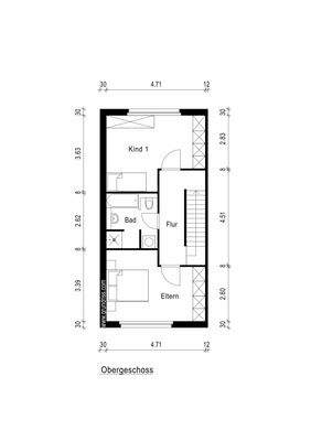 Grundriss obere Etage