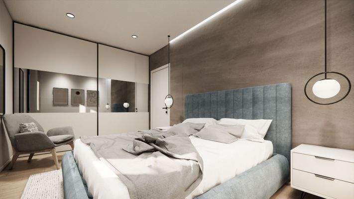 Schlafzimmer - Visualisierung, Abweichungen möglich!