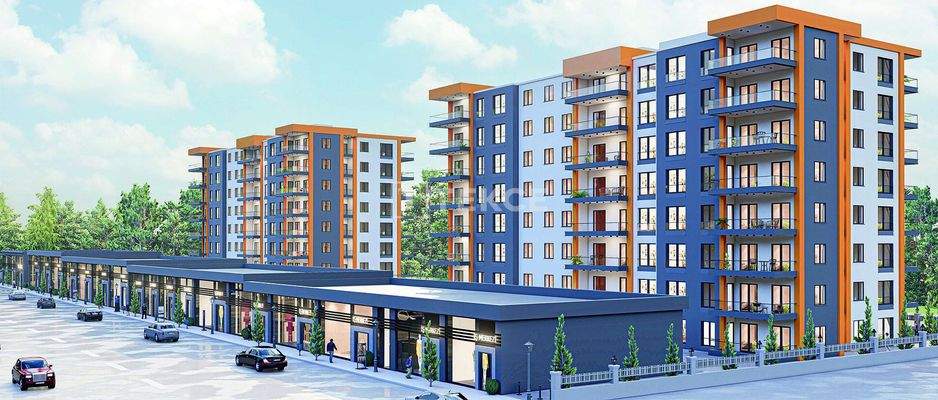 Apartments in a Complex with Security on the Boulevard in Sincan