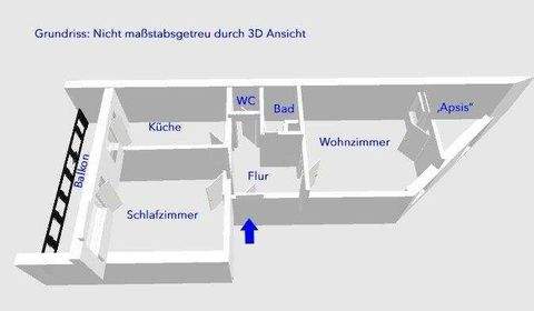 3D Grundriss nicht maßstabsgetreu