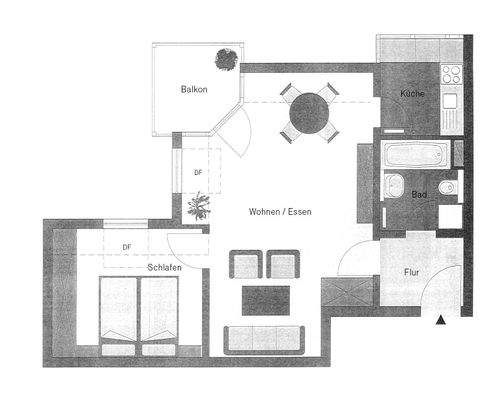 Grundriss WE 108, Robinienweg 6