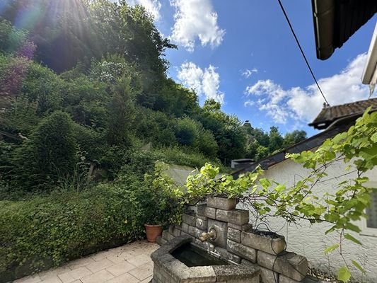 Terrasse mit Burgblick