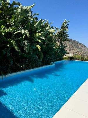 Kreta, Plaka Elounda: Luxuriöse Villa mit 6 Schlafzimmern und Blick auf die Insel Spinalonga